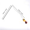Unique Bargains Convenient Moon Pattern Cat Playing Rod Yellow Orange 1 Pc - 2 of 3
