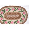 Earth Rugs Tulip Oval Patch Rug – Hand-Braided Jute 20x30 Spring Floral Accent Mat for Entry or Kitchen - 2 of 3
