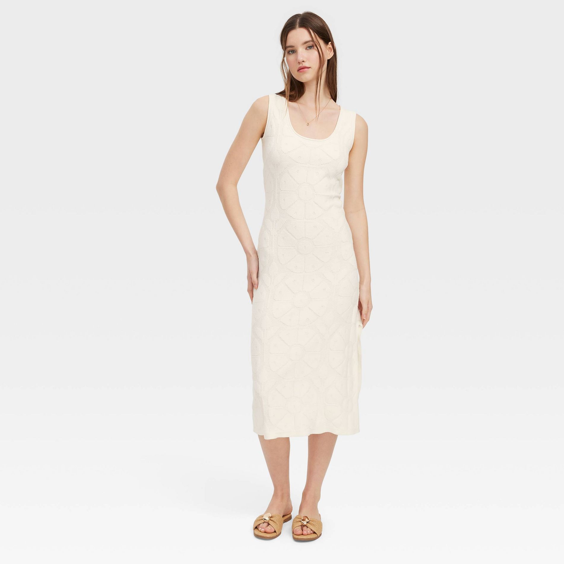 Women's Daisy Floral Terry Ankle Dress Cream - Roller Rabbit x Target