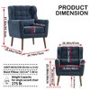 Lyngins Chenille Fabric Accent Chair with Waist Pillow, Ergonomic Lounge Armchair with Tapered Wooden Legs, Comfy Reading Chair for Living Room - 4 of 4