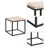 Gulches Industrial Oak Particle Board 17 in Metal Base End Tables with Storage Shelf Side Table Nightstand - 4 of 4