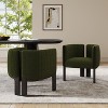 Sapphtopaz Modern Boucle Dining Chairs with Barrel Back Comfy Kitchen Chair with Wood Frame Elegant Dining Room Chair for Dining Room - 2 of 4