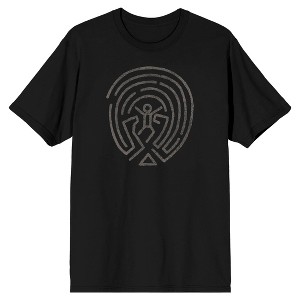 Westworld Maze Line Art Men's Black T-shirt - 1 of 3