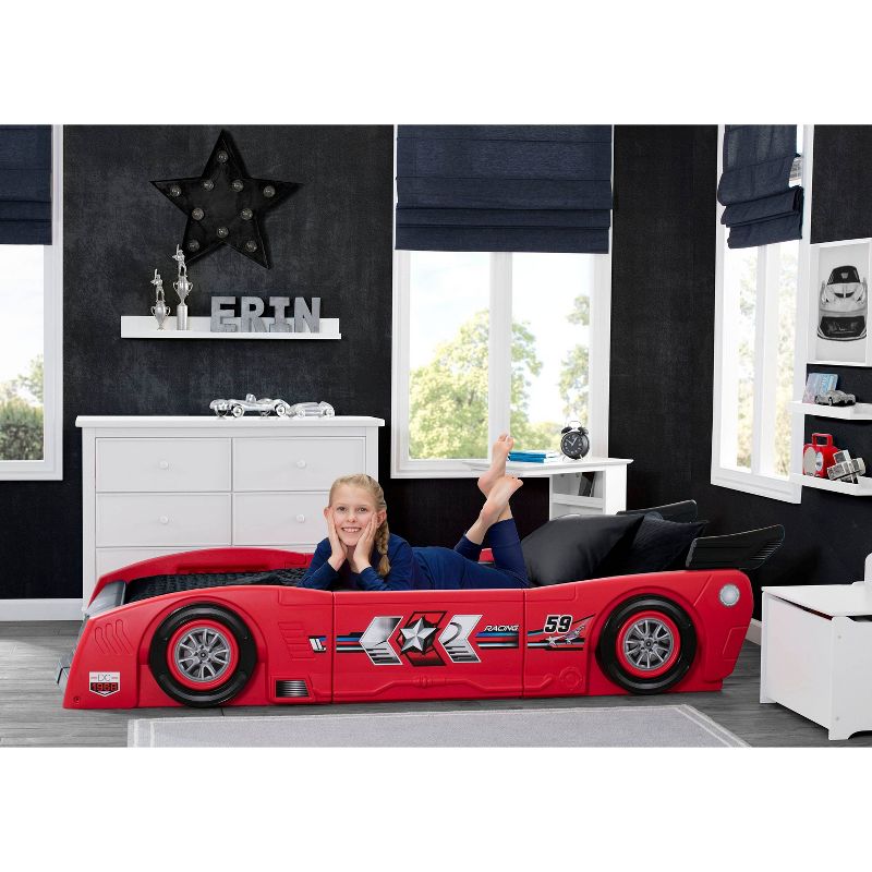 Toddler/Twin Grand Prix Race Car Bed - Delta Children, 4 of 12