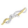 Haus of Brilliance Espira 10K Two-tone Gold 1/5 cttw Diamond Intertwined Swirl Pendant Necklace - 3 of 4