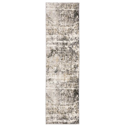 Oriental Weavers Nebulous 091L9 Grey/ Ivory Indoor Area Rug - 2'3" x 7'6"