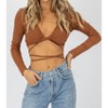 Women's WRAP DETAIL LONG SLEEVE CROP - MABLE - 2 of 4