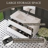 Whisen Floating Wall-Mounted Bathroom Vanity with Resin Sink, Water-Resistant Timber Cabinet and 2 Storage Drawers - 3 of 4