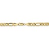 Black Bow Jewelry Men's 6.6mm 10k Yellow Gold Hollow Figaro Chain Necklace - 3 of 4