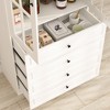 FUFU&GAGA 31.5"W Multifunctional Tempered Glass Cabinet Modular Storage Cabinet Closet Bookshelf - 4 of 4
