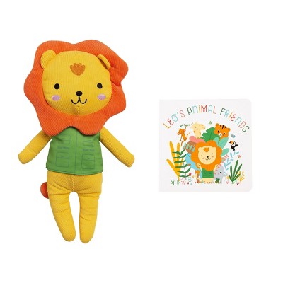 Pearhead Plush and Board Book Gift Set - Lion
