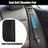 Unique Bargains Universal Seat Belt Shoulder Pad Car Safety Strap Covers Neck Mat for Comfortable Driving Faux Leather Hole 9.65"x2.56" 2 Pcs - 2 of 4