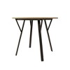 Maliang 35.43" Round Dining Table, Small Circle Kitchen Table with Metal Black Legs for 2-4 people, Brown - 2 of 4