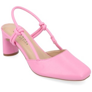 Journee Collection Womens Margeene Sling Back Covered Block Heel Pumps - 1 of 4