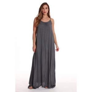 Riviera Sun Womens Tie-Dye Spaghetti Strap Open-Back Maxi Dress  Boho Beach Cover-Up & Casual Summer Sundress - 1 of 3
