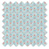 Bacati - Sophia Paisley Aqua/Coral Floret Crib/Toddler Bed Skirt - 2 of 3