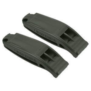 Unique Bargains Plastic Kayaking Hiking Survival Signal Marine Whistles 2 Pcs - 1 of 4