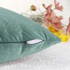 Unique Bargains Decorative Soft Velvet Knitted Square Invisible Zipper Throw Pillow Covers 2 Pcs - 4 of 4