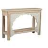HomeRoots 56" Natural Solid Wood Distressed Console Table With Shelf - 4 of 4