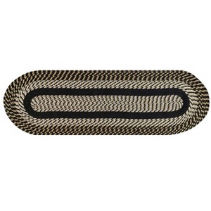 Newport Braid Collection 100% Polypropylene Stripe Pattern Reversible Indoor Utility Rug - Better Trends - 1 of 3