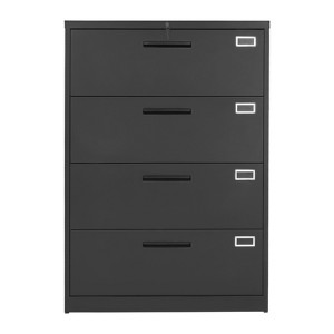 VEVOR 4 Drawers Metal File Cabinet, Vertical Filing Cabinet with Lock and Adjustable Hanging Rod, Tall Filing Storage Cabinets, Black - 1 of 4