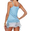 Imily Bela Women Summer Tank Tops Casual Spaghetti Strap Banded Bottom Loose Camisole Side Shirring Lace Up Shirts - 3 of 4