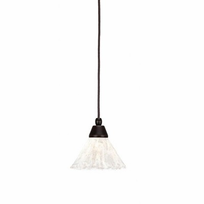 Toltec Lighting Any 1 - Light Pendant in  Dark Granite with 7" Italian Ice Shade