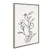Kate and Laurel Sylvie Botanical Sketch Print No 2 Framed Canvas by The Creative Bunch Studio, 23x33, Gray - 2 of 4