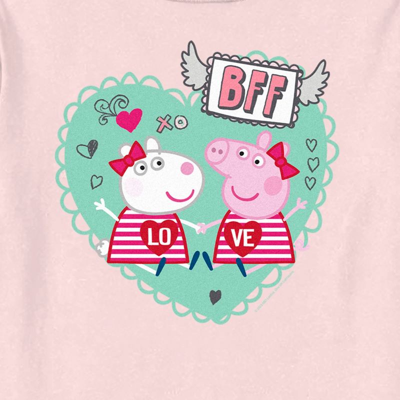 Toddler's Peppa Pig BFF Love Heart T-Shirt, 2 of 4