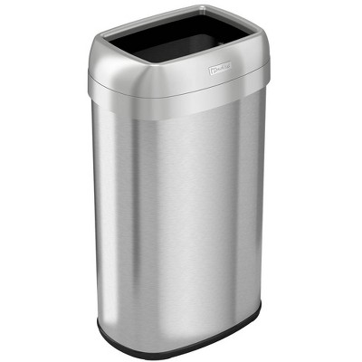 halo quality 16gal Oval Top Stainless Steel Trash Can and Recycle Bin with Dual Deodorizer