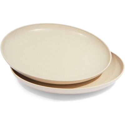 Set of 6 Multicolor Wheat Straw Microwave-Safe Dinner Plates