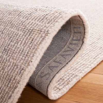 Ivory Wool Handmade Tufted Abstract Area Rug 4' x 6'