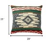 HomeRoots 20" Blue And Ivory Southwestern Throw Pillow Cover - 3 of 4
