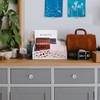 Mela Artisans Decorative Wood Desk Organizer 3-Section Wooden Organizer for Office Desk, Kitchen Countertop, and Study Table Stylish Mail Organizer - 4 of 4
