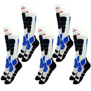 Bison Life Over The Calf Graduated Compression Socks for Women & Men, Anti-fatigue (15-20 mm/Hg),  5 Pairs - 1 of 4