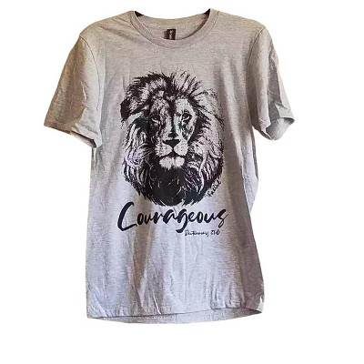 Men's Unisex Courageous Lion T-shirt - Fox and Owl