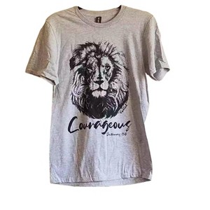 Men's Unisex Courageous Lion T-shirt - Fox and Owl - 1 of 2
