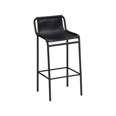 Meridian Furniture,Dax Black Vegan Leather Counter Stool