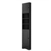 Chery Life Multi-Functional Corner Cabinet Tall Bathroom Storage Cabinet with Two Doors and Adjustable Shelves, Open Shelf - 2 of 4