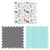 Bacati - Jungle Safari Aqua Orange Gray 10 pc Crib Bedding Set with 2 Crib Fitted Sheets - 3 of 4