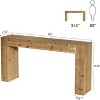 Tribesigns Solid Wood Console Table, 63-Inch Farmhouse Sofa Table Behind Couch for Entryway, Living Room, Foyer, Easy Assembly - 3 of 4