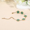 Four Leaf Clover Bracelet for Women 18K Gold Plated Stainless Steel Lucky 4 Leaf Gold Link Bracelet Jewelry Gift for Women - 4 of 4