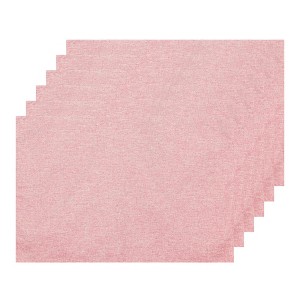 Unique Bargains Waterproof Reversible Vinyl Faux Leather Placemats 19 x 13 Inches 6 Pcs - 1 of 4
