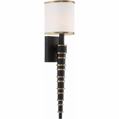 Crystorama Lighting Sloane 1 - Light Sconce in  Vibrant Gold/Black Forged