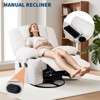 Massage Recliner Chair for Adults, 360¡ã Swivel Rocking Chair with Massage and Heating, Glider Recliner Chairs with Storage and Cup Holder - 3 of 4