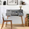 Teamson Home Creativo 40" Wooden Writing Desk, Gray/Natural - 2 of 4