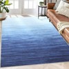 Gradient Color Contemporary Area Rug - Machine Washable Modern Ombre Carpet, Non-Slip Non-Shedding Throw Rug for Living Room Bedroom Laundry - 3 of 4