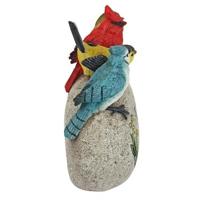 Medium Hand-Painted Resin Bird Welcome Garden Statue