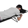 vidaXL Folding Sun Lounger with Head Cushion Powder-coated Steel Black - 4 of 4