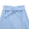 Girls High Waist Paperbag Pants Casual Fit Tapered Trousers with Pockets - 3 of 3